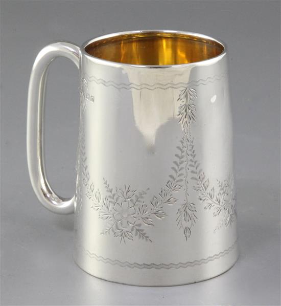 A George V silver christening mug, by Asprey & Co Ltd, Height 90mm Weight 3.8oz/120grms